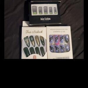 3 new in package press on nails